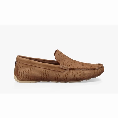 Mocassins UGG Henrick Stripe Perf Driver Homem Marrom | PT-ACSQB